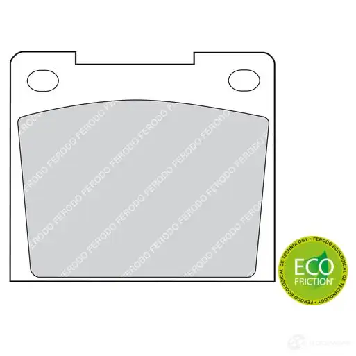 Тормозные колодки дисковые, комплект FERODO 2 0088 FDB811 YESJOC 717054 изображение 0