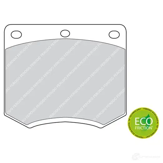 Тормозные колодки дисковые, комплект FERODO 716239 FDB167 6J8EDFM 20 491 - Изображение 1