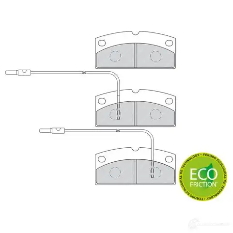 Тормозные колодки дисковые, комплект FERODO FDB4013 2 4734 24735 716559 - Изображение 1