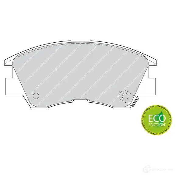 Тормозные колодки дисковые, комплект FERODO 716913 21374 2 1373 FDB556 - Изображение 1