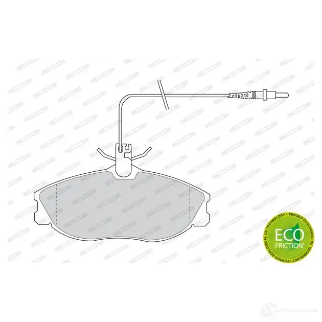 Тормозные колодки дисковые, комплект FERODO 715889 21886 21 674 FDB1063 изображение 7