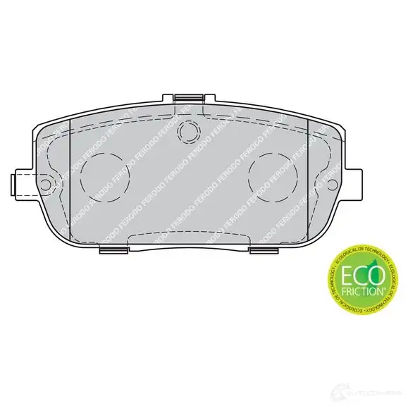 Тормозные колодки дисковые, комплект FERODO 716372 FDB1894 2429 8 WSJZ1 - Изображение 1