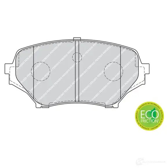 Тормозные колодки дисковые, комплект FERODO IAWQDL 242 97 FDB1893 716371 - Изображение 1