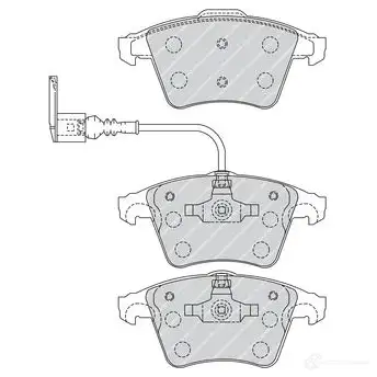 Тормозные колодки дисковые, комплект FERODO 721657 23 746 FVR1643 952EU8H изображение 1