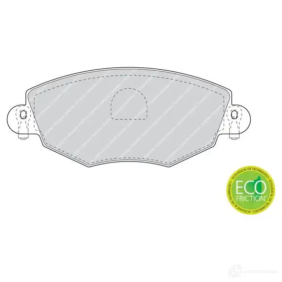 Тормозные колодки дисковые, комплект FERODO 716046 FDB1425 PQJBX 23 279 изображение 1