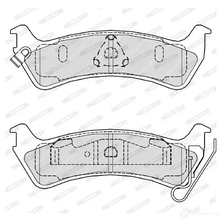 Тормозные колодки дисковые, комплект FERODO FDB1549 245 06 716146 24507 - Изображение 1