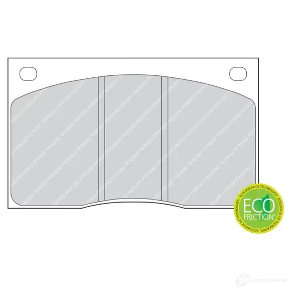 Тормозные колодки дисковые, комплект FERODO 717058 FDB817 8YHP0I 20 380 изображение 1