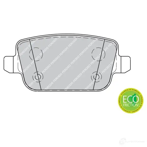 Тормозные колодки дисковые, комплект FERODO 716395 FDB1932 HC6OI 245 37 изображение 0