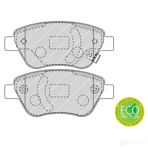 Тормозные колодки дисковые, комплект FERODO 24288 2398 2 FDB1920 716389 - Изображение 1