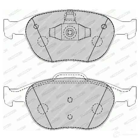 Тормозные колодки дисковые, комплект FERODO 721654 FVR1568 23441 2 3440 - Изображение 1