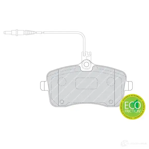 Тормозные колодки дисковые, комплект FERODO TKQGYIB 2 4134 716866 FDB4734 - Изображение 1
