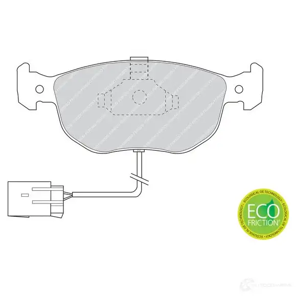 Тормозные колодки дисковые, комплект FERODO 2158 3 FDB767 717026 XELLKRL
