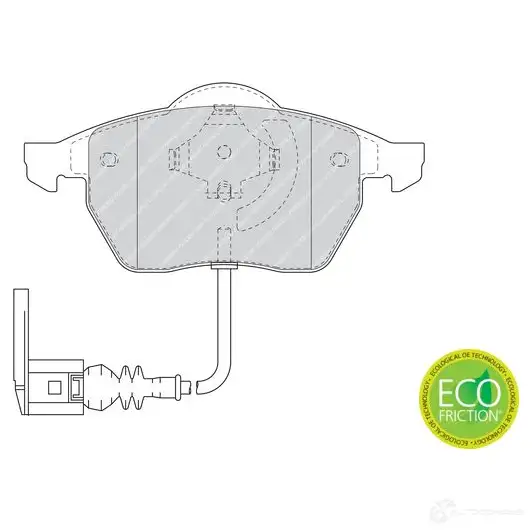 Тормозные колодки дисковые, комплект FERODO 2067 6 FDB1463 716076 21911 изображение 4