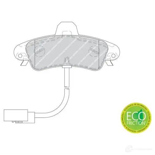 Тормозные колодки дисковые, комплект FERODO 716297 2341 0 FDB1753 VOXHP8P - Изображение 1