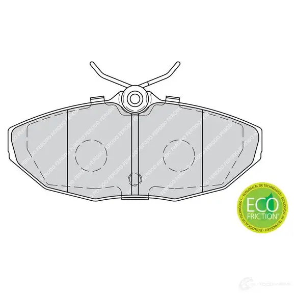 Тормозные колодки дисковые, комплект FERODO 24 190 FDB1713 89ABEQM 716270 изображение 0