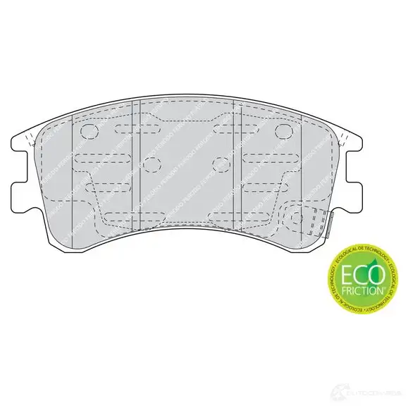 Тормозные колодки дисковые, комплект FERODO 716195 FDB1619 24047 2404 6 - Изображение 1