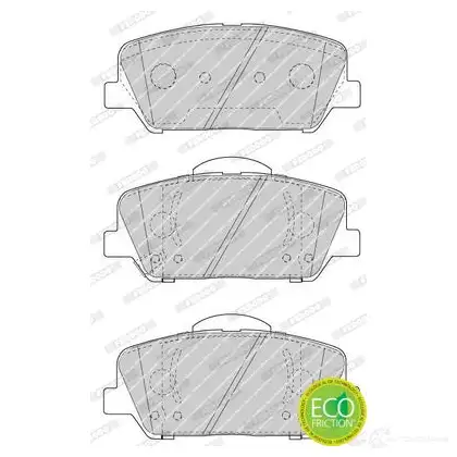 Тормозные колодки дисковые, комплект FERODO 24 915 24916 FDB4703 716859 - Изображение 1