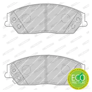 Тормозные колодки дисковые, комплект FERODO 716793 256 10 FDB4443 25611