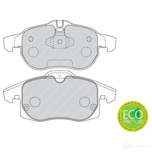 Тормозные колодки дисковые, комплект FERODO 23403 2 3402 716125 FDB1520 изображение 1