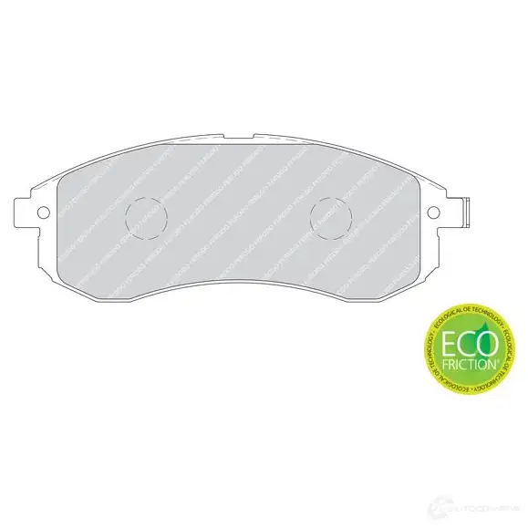 Тормозные колодки дисковые, комплект FERODO 716261 FDB1702 23880 2 3879 - Изображение 1