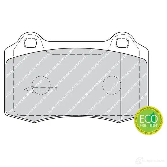Тормозные колодки дисковые, комплект FERODO FDB1949 716407 FKYNYAS 2138 1 изображение 0