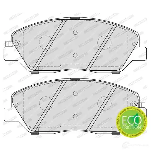 Тормозные колодки дисковые, комплект FERODO FDB4111 24352 24 351 716605 - Изображение 1