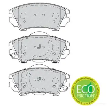 Тормозные колодки дисковые, комплект FERODO 24413 FDB4208 716650 24 412 изображение 1