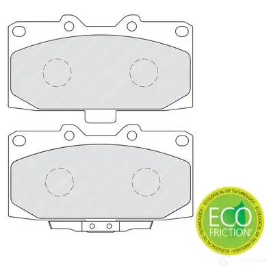 Тормозные колодки дисковые, комплект FERODO 716432 FDB1982 2 1854 J8KM1 изображение 0