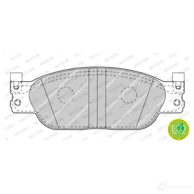 Тормозные колодки дисковые, комплект FERODO FDB4389 716760 7T4R2DE 234 23 изображение 0