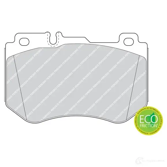 Тормозные колодки дисковые, комплект FERODO U0B51 FDB4607 716822 2 5997 - Изображение 1