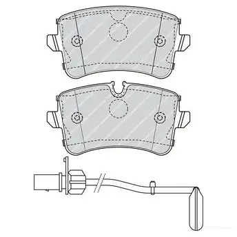 Тормозные колодки дисковые, комплект FERODO 716761 2 4606 FDB4393 FW5SSD изображение 0