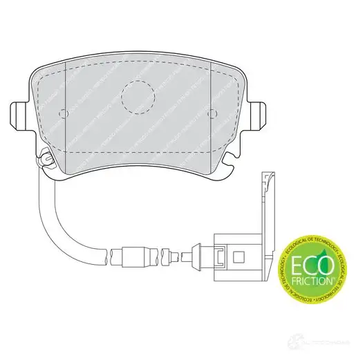 Тормозные колодки дисковые, комплект FERODO 233 26 2WX2U5Z FDB1408 716029 - Изображение 1
