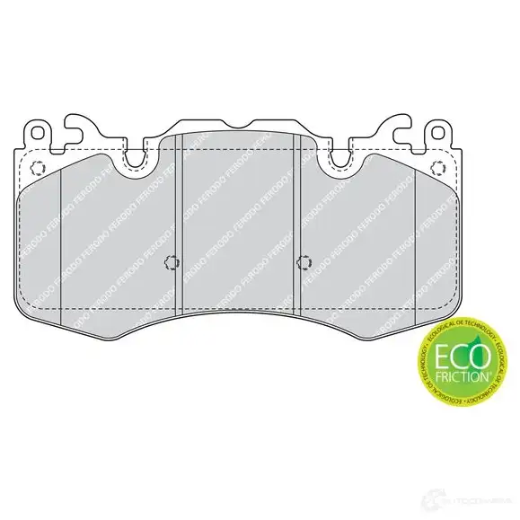 Тормозные колодки дисковые, комплект FERODO 246 59 FDB4379 DR47X 716753 - Изображение 1