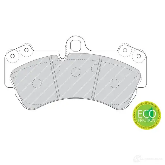 Тормозные колодки дисковые, комплект FERODO YA5WM 2369 2 FDB1625 716199 изображение 0