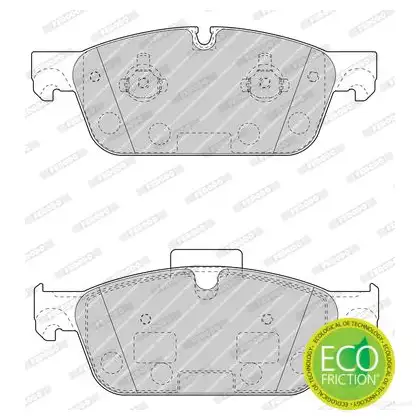 Тормозные колодки дисковые, комплект FERODO 2553 1 25532 716851 FDB4693 - Изображение 1