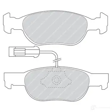 Тормозные колодки дисковые, комплект FERODO 6103658 2 1930 21931 FDB1374 изображение 1