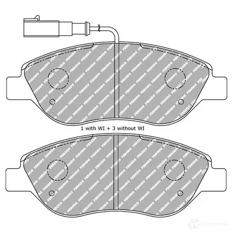 Тормозные колодки дисковые, комплект FERODO FDS1468 5016687312379 4BEF SUD 4403670
