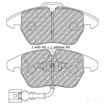 Тормозные колодки дисковые, комплект FERODO FDS1641 IITNDE C 4403685 5016687376173 изображение 0