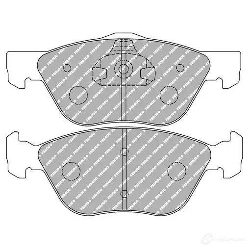 Тормозные колодки дисковые, комплект FERODO FCP1052R 5016687098976 4403010 WIPYD 0