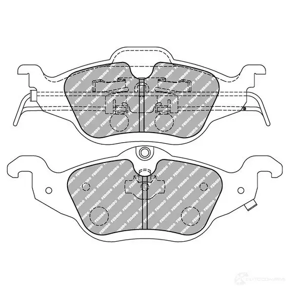 Тормозные колодки дисковые, комплект FERODO 4403051 FCP1293H VPR1S 5 4044197498710