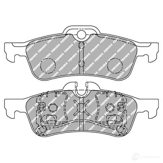 Тормозные колодки дисковые, комплект FERODO FDS1676 4403690 GMX4 N 4044197419098