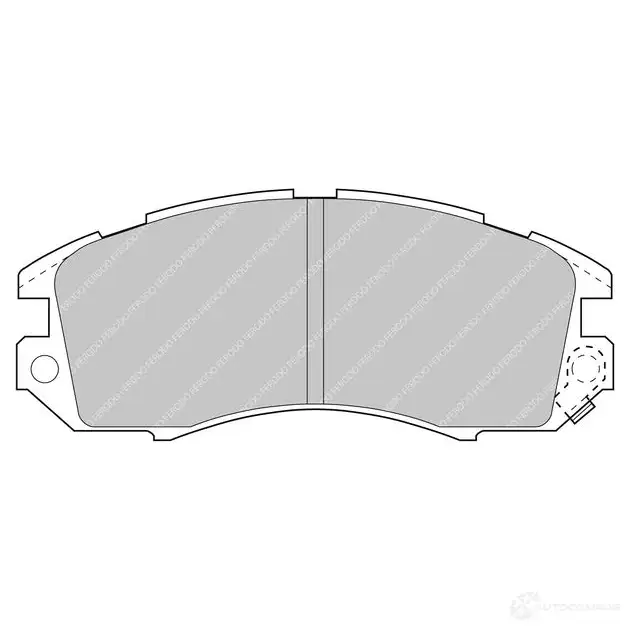 Тормозные колодки дисковые, комплект FERODO 4403423 FCP789H 0T I6B 5016687210071