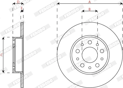 Тормозной диск FERODO DDF2777C M3B TH 1440300647 изображение 1
