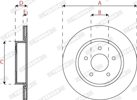 Тормозной диск FERODO DDF2786C 3SC 4DH 1440300649 изображение 1