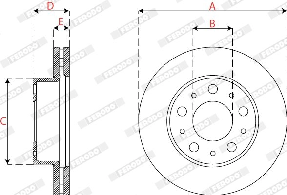 Тормозной диск FERODO DDF2795-1 P 6O1QN 1440300654 изображение 1