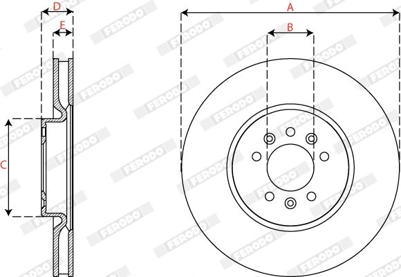 Тормозной диск FERODO XF 63O DDF2817C-1 1440300661 изображение 2