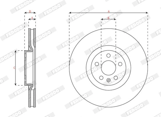 Тормозной диск FERODO ZLR 9Y 1440300677 DDF2979C-1 изображение 1