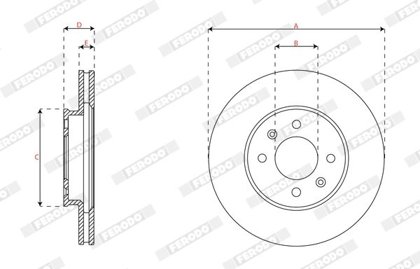 Тормозной диск FERODO DDF2982C 1440300678 48J 4OCA изображение 2
