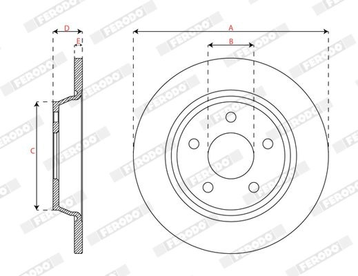 Тормозной диск FERODO 1A4WYX 6 DDF3022C 1440300684 изображение 1