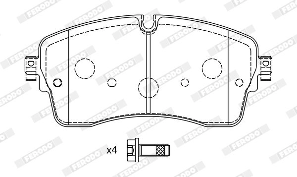 Тормозные колодки дисковые, комплект FERODO FDB5221 X2D S5B 1439895363 изображение 1